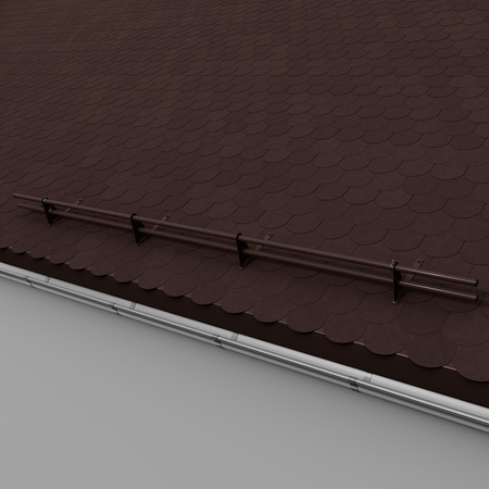 Komplettes 2-Rohre Schneefangrohr für Trapezblech, Dachpappe/Bitumen, Bitumenschindeln (Shingles), EPDM/PVC