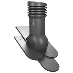 Isolierter Entlüfterkamin DN125 mm für Tondachziegel, Dachziegel - Dachdurchführung für Dachlüftung