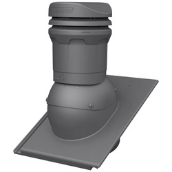 Niedriger Entlüfterkamin DN125 mm für Betondachziegel, Dachziegel - Dachdurchführung für Dachlüftung, 325 mm hoch