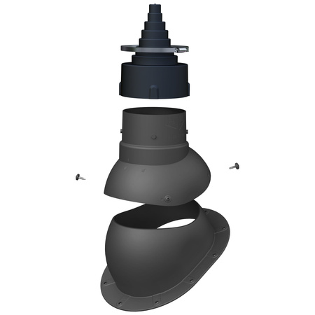 Einstellbarer Antennenaufsatz für keramische Dachziegel