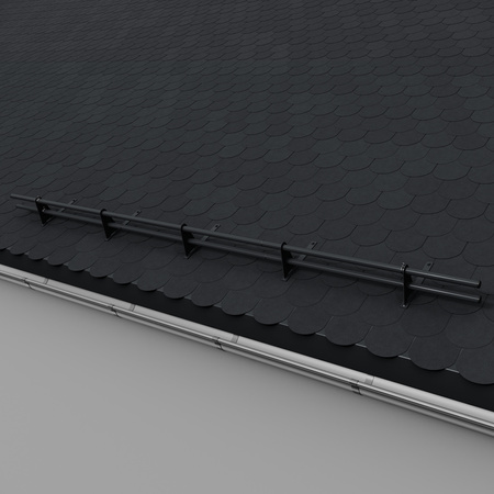 Komplettes 2-Rohre Schneefangrohr für Trapezblech, Dachpappe/Bitumen, Bitumenschindeln (Shingles), EPDM/PVC