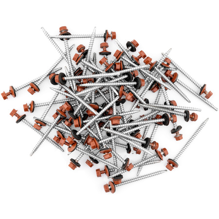 PAROTEC Trapezblechschrauben 4,8 mm x 70 mm, 200 Stück Selbstschneidende Schrauben mit EPDM Dichtscheibe Sechskantkopf