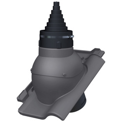 Einstellbarer Antennenaufsatz für keramische Dachziegel