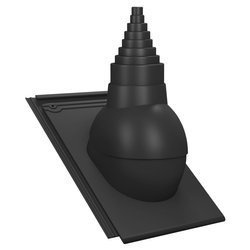 Einstellbarer Antennenaufsatz für keramische Dachziegel