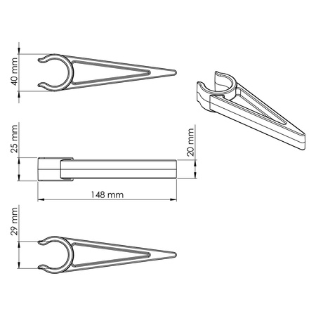 Schneefangspitze für Rohr-Schneefangsystem Ø 30 mm