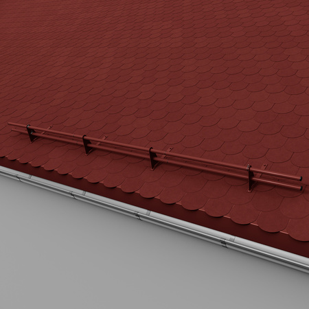 Komplettes 2-Rohre Schneefangrohr für Trapezblech, Dachpappe/Bitumen, Bitumenschindeln (Shingles), EPDM/PVC
