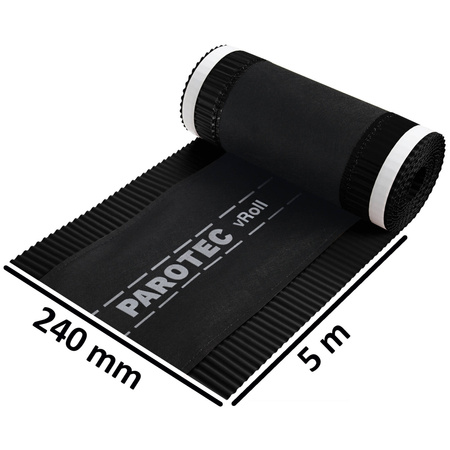 Firstrolle / Grattrolle Parotec Aluminium + Vlies 240 mm x 5 m