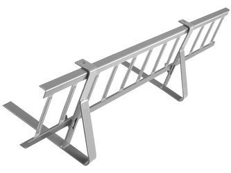 Komplettes Schneefanggitter 150 cm x 15 cm Parotec für platte Eindeckungen: Pappe, Dachschindel, Flachblech und Trapezblech