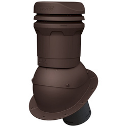 Niedriger Entlüfterkamin DN125 mm für Flachprofilige Bedeckung - Dachdurchführung für Dachlüftung, 325 mm hoch