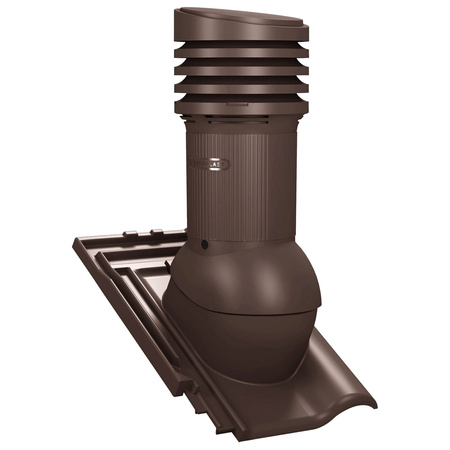 Isolierter Entlüfterkamin DN125 mm für Tondachziegel, Dachziegel - Dachdurchführung für Dachlüftung