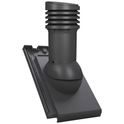 Isolierter Entlüfterkamin DN125 mm für Tondachziegel, Dachziegel - Dachdurchführung für Dachlüftung