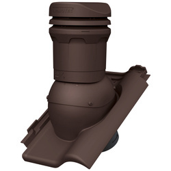 Niedriger Entlüfterkamin DN125 mm für Tondachziegel, Dachziegel - Dachdurchführung für Dachlüftung, 325 mm hoch