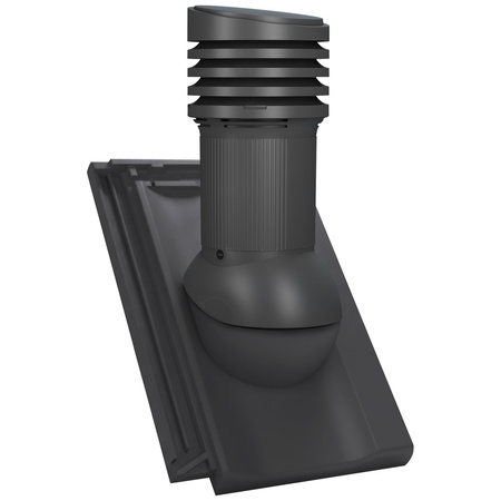 Verstellbarer Entlüfterkamin DN125 mm für Tondachziegel, Dachziegel - Dachdurchführung für Dachlüftung