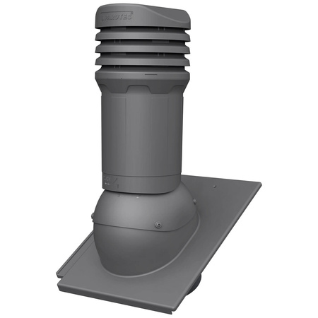 Verstellbarer Entlüfterkamin DN125 mm für Betondachziegel, Dachziegel - Dachdurchführung für Dachlüftung