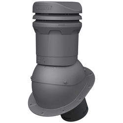 Niedriger Entlüfterkamin DN125 mm für Flachprofilige Bedeckung - Dachdurchführung für Dachlüftung, 325 mm hoch