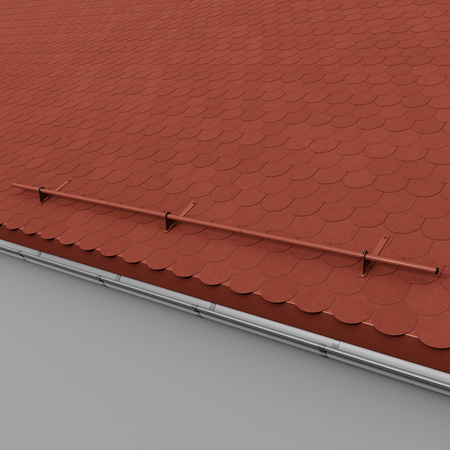 Komplettes 1-Rohr Schneefangrohr für Trapezblech, Dachpappe/Bitumen, Bitumenschindeln (Shingles), EPDM/PVC