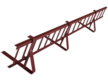 Komplettes Schneefanggitter 150 cm x 15 cm Parotec für platte Eindeckungen: Pappe, Dachschindel, Flachblech und Trapezblech