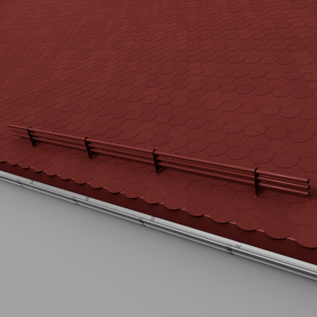 Komplettes 3-Rohre Schneefangrohr für Trapezblech, Dachpappe/Bitumen, Bitumenschindeln (Shingles), EPDM/PVC