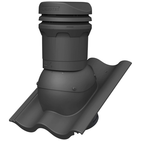 Niedriger Entlüfterkamin DN125 mm für Betondachziegel, Dachziegel - Dachdurchführung für Dachlüftung, 325 mm hoch