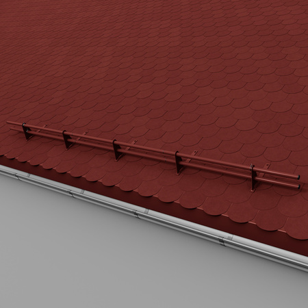 Komplettes 2-Rohre Schneefangrohr für Trapezblech, Dachpappe/Bitumen, Bitumenschindeln (Shingles), EPDM/PVC