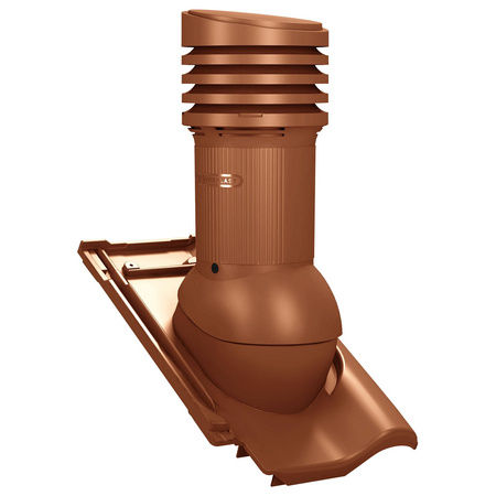 Isolierter Entlüfterkamin DN125 mm für Tondachziegel, Dachziegel - Dachdurchführung für Dachlüftung