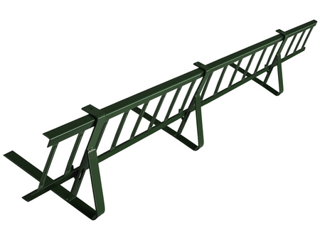 Komplettes Schneefanggitter 150 cm x 15 cm Parotec für platte Eindeckungen: Pappe, Dachschindel, Flachblech und Trapezblech