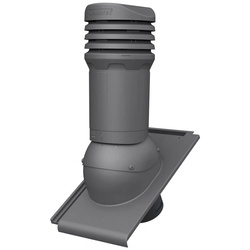 Isolierter Entlüfterkamin DN125 mm für Tondachziegel, Dachziegel - Dachdurchführung für Dachlüftung