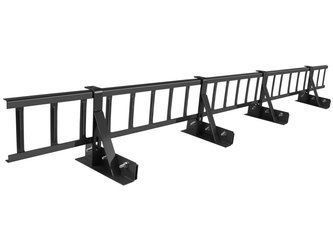 Komplettes Schneefanggitter 1,50 m x 15 cm Parotec für Stehfalzblech, Doppelfalz Blech, Blechdach