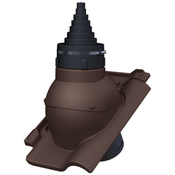 Einstellbarer Antennenaufsatz für keramische Dachziegel