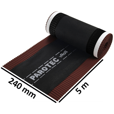 Firstrolle / Grattrolle Parotec Aluminium + Vlies 240 mm x 5 m