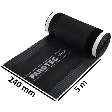 Firstrolle / Grattrolle Parotec Aluminium + Vlies 240 mm x 5 m
