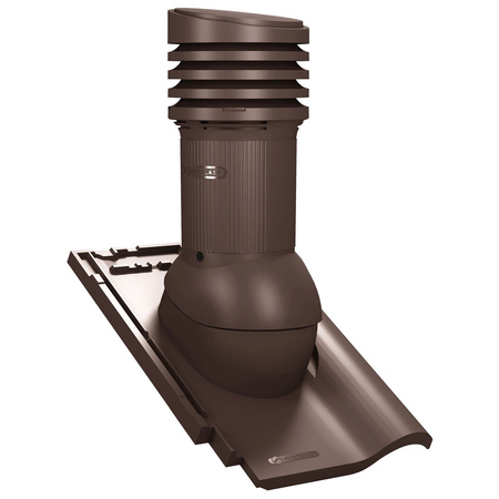 Isolierter Entlüfterkamin DN125 mm für Tondachziegel, Dachziegel - Dachdurchführung für Dachlüftung
