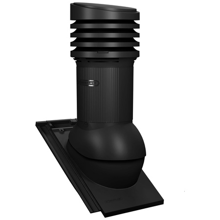 Isolierter Entlüfterkamin DN125 mm für Tondachziegel, Dachziegel - Dachdurchführung für Dachlüftung