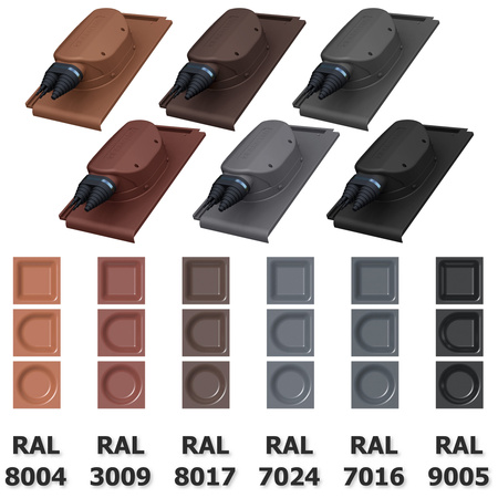 Solaranlage Dachdurchgang für Beton Dachsteine Parotec