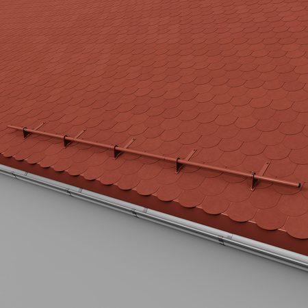 Komplettes 1-Rohr Schneefangrohr für Trapezblech, Dachpappe/Bitumen, Bitumenschindeln (Shingles), EPDM/PVC