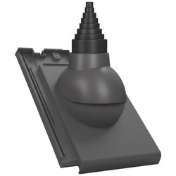 Einstellbarer Antennenaufsatz für keramische Dachziegel