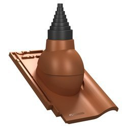 Einstellbarer Antennenaufsatz für keramische Dachziegel