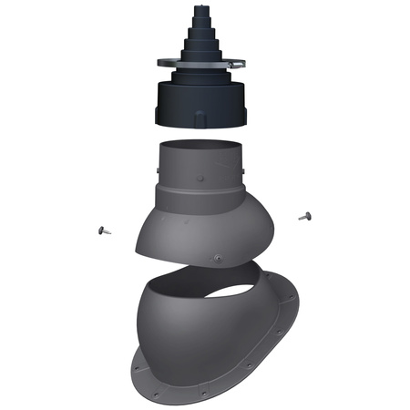 Einstellbarer Antennenaufsatz für keramische Dachziegel
