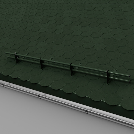 Komplettes 2-Rohre Schneefangrohr für Trapezblech, Dachpappe/Bitumen, Bitumenschindeln (Shingles), EPDM/PVC