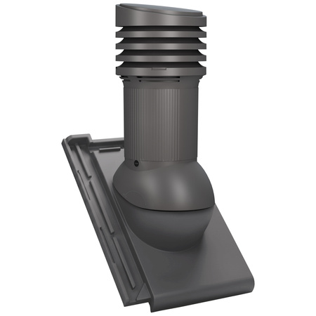 Verstellbarer Entlüfterkamin DN125 mm für Tondachziegel, Dachziegel - Dachdurchführung für Dachlüftung