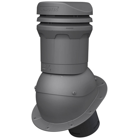 Niedriger Entlüfterkamin DN125 mm für Flachprofilige Bedeckung - Dachdurchführung für Dachlüftung, 325 mm hoch