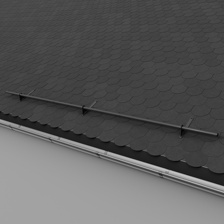 Komplettes 1-Rohr Schneefangrohr für Trapezblech, Dachpappe/Bitumen, Bitumenschindeln (Shingles), EPDM/PVC