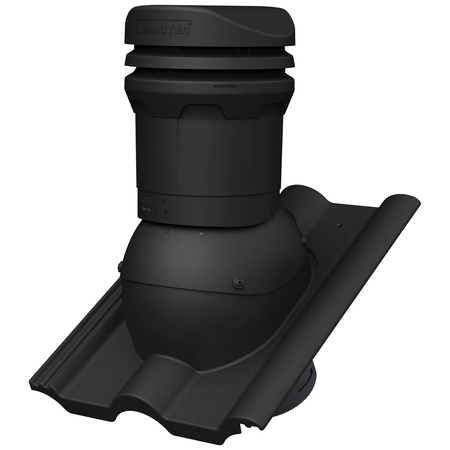 Niedriger Entlüfterkamin DN125 mm für Betondachziegel, Dachziegel - Dachdurchführung für Dachlüftung, 325 mm hoch