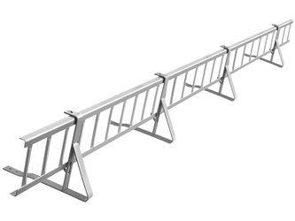 Komplettes Schneefanggitter 1,50 m Parotec für Dachziegel und Dachsteine