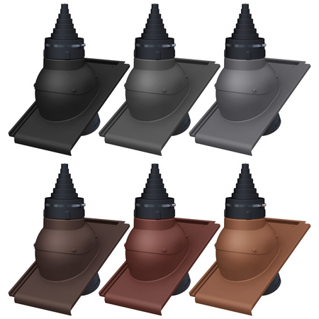 Einstellbarer Antennenaufsatz für keramische Dachziegel