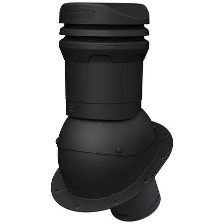Niedriger Entlüfterkamin DN125 mm für Flachprofilige Bedeckung - Dachdurchführung für Dachlüftung, 325 mm hoch