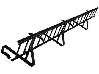 Komplettes Schneefanggitter 150 cm x 15 cm Parotec für Dachsteine, Dachziegel und Biberschwanzziegel zum Einhängen auf der Lattung