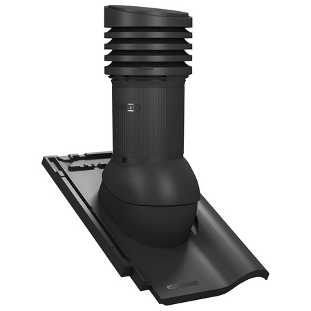 Isolierter Entlüfterkamin DN125 mm für Tondachziegel, Dachziegel - Dachdurchführung für Dachlüftung