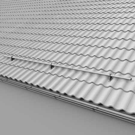 Komplettes 1-Rohr Schneefangrohr für Dachsteine, Dachziegel und Biberschwanzziegel