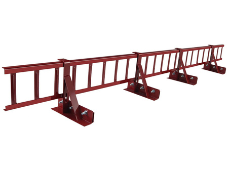 Komplettes Schneefanggitter 150 cm x 20 cm Parotec für Stehfalzblech, Doppelfalz Blech, Blechdach